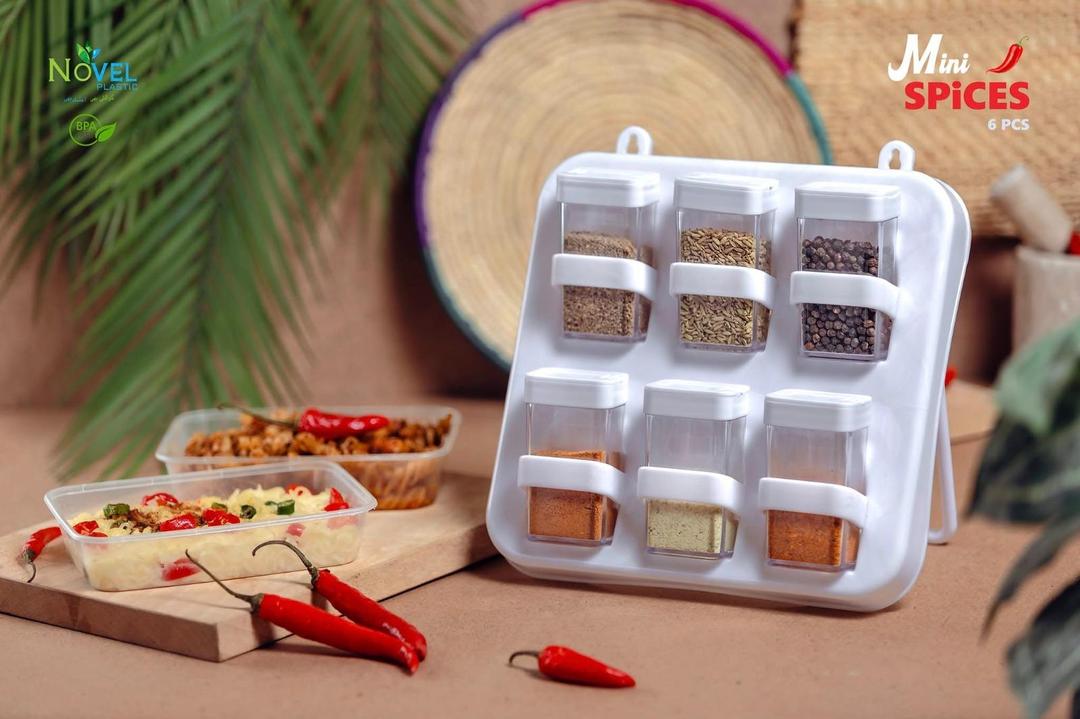 Multicolor Spices Rack - 6 Pcs Kitchen Organizer