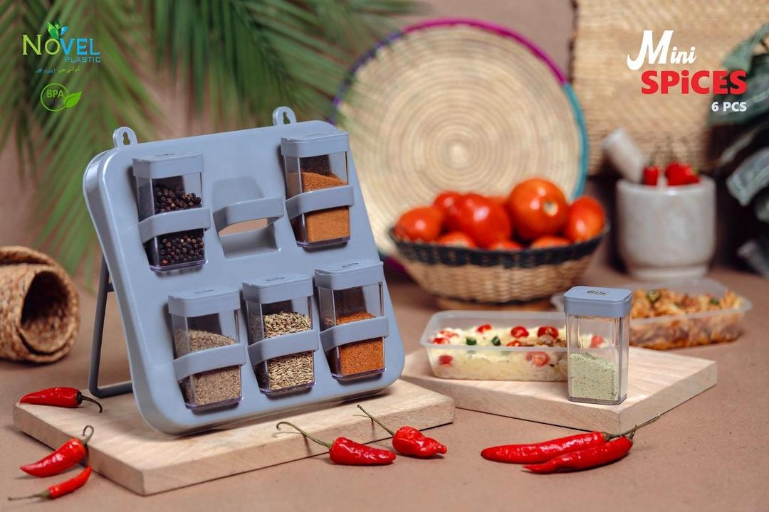 Multicolor Spices Rack - 6 Pcs Kitchen Organizer
