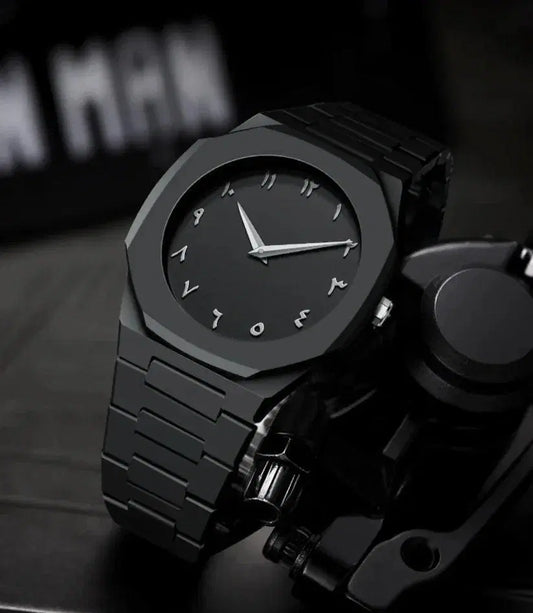 Men's Arabic Aura Watch - Black